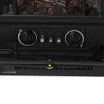 Lareira Elétrica Portátil 1000/2000W com Efeito de Chama Realista Termostato para Ambientes entre 15 - 20m² 45x28x54cm Preto