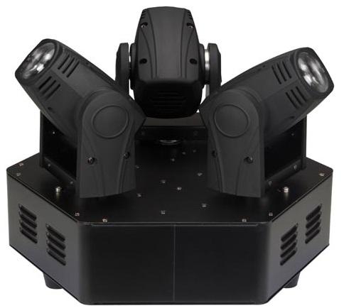 Moving Head Triplo 3x LED 10W Branco DMX (TRIMO 310) - HQ POWER