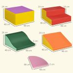 Conjunto de 6 Blocos de Espuma para Crianças de 18 - 36 Meses Brinquedo Educativo de Construção 150x100x24cm Multicor
