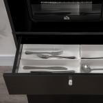 Aparador Auxiliar para Microondas Buffet de Cozinha com 2 Armários com Portas 1 Gaveta e Prateleiras 90x40x120 cm Preto