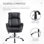 Cadeira de Escritório Giratória Cadeira de Escritório Ergonómica com Apoio para os Braços e Altura Ajustável 66x71x110 - 120,5 cm Preto