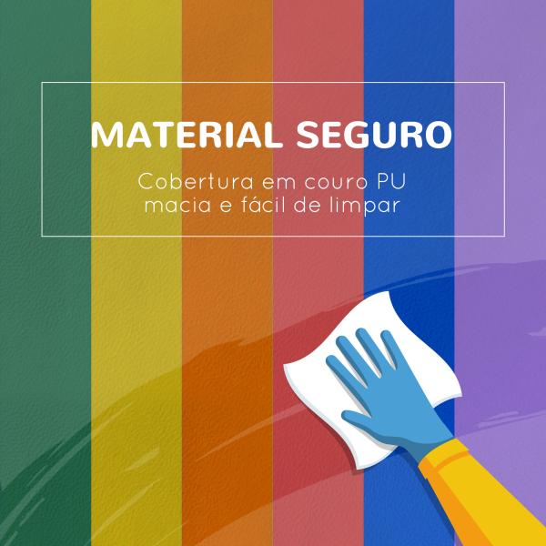 Conjunto de 11 Blocos de Espuma para Crianças Brinquedo de Aprendizagem para Crianças 1 - 3 Anos 50x50x25 cm Multicor
