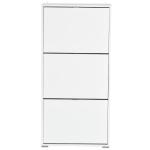 Armário de Sapatos Moderno Sapateira para Corredor Entrada com 6 Prateleiras de Armazenamento Espaço de Exibição 60x26x124cm Branco