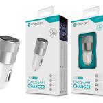Carregador Automóvel Isqueiro Branco com Duas Portas USB 2.4A Q - 001