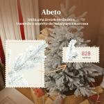 Árvore de Natal Artificial 150 cm Árvore de Natal Nevada com 828 Ramos Base Dobrável e Fácil de Montar Verde