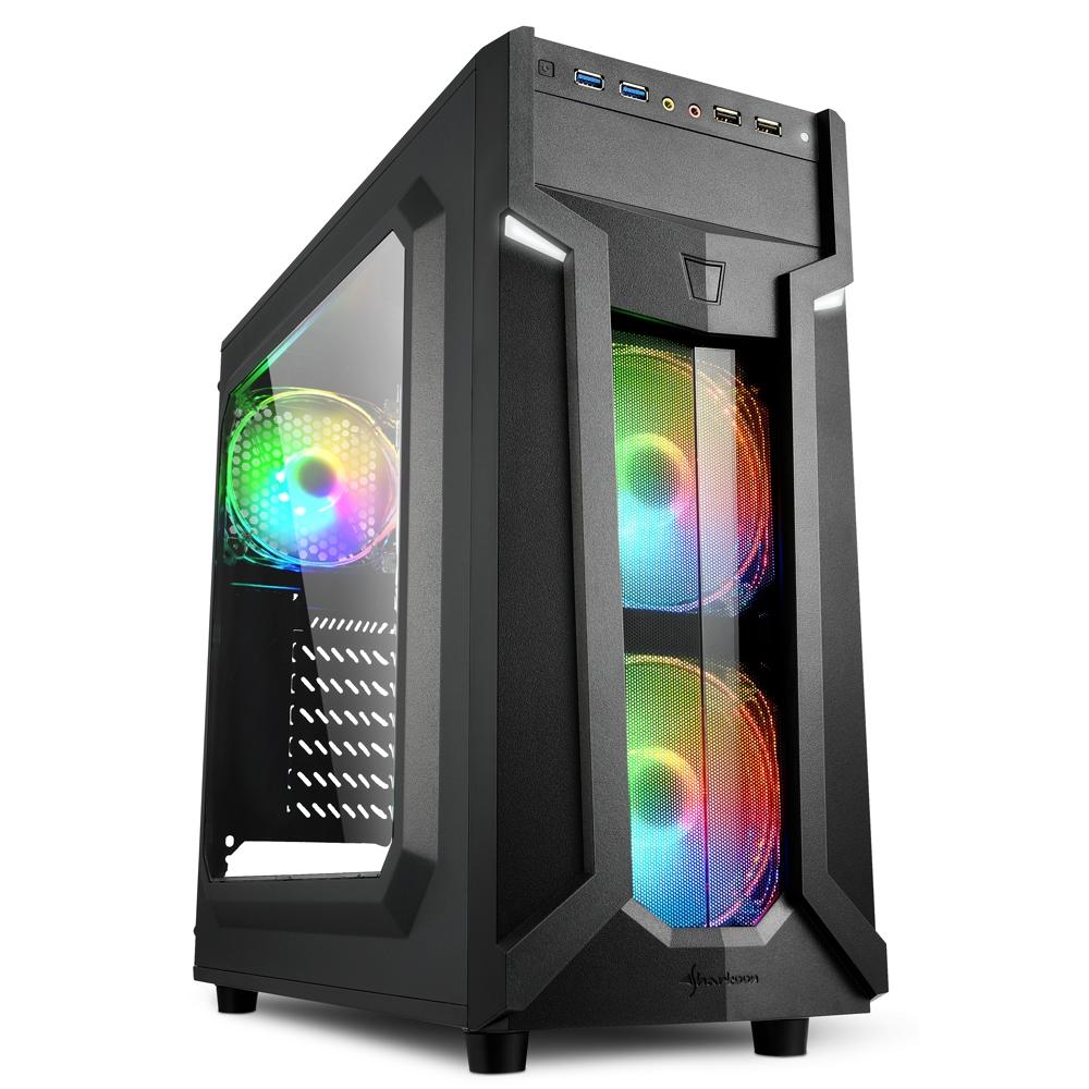 Caixa ATX Sharkoon VG6 - W RGB (Preta)
