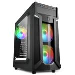 Caixa ATX Sharkoon VG6 - W RGB (Preta)