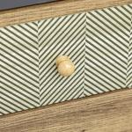 Cómoda de Madeira com 4 Gavetas Prateleira Ajustável e Pés de Metal para Sala de Estar Dormitório 79x39x86cm Marrom