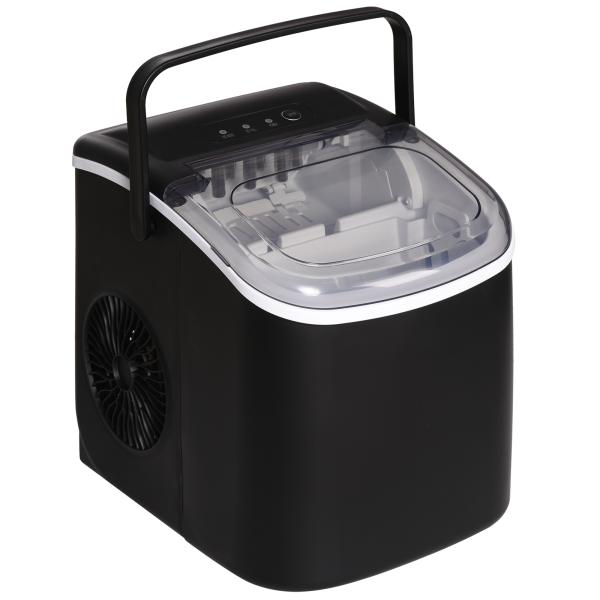 Máquina de Fazer Gelo Silenciosa 12 kg em 24 Horas 9 Cubos em 6 - 12 Minutos Depósito de Água 1,3 L 22,2x29,4x29 cm Preto