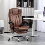 Cadeira de Massagem com 6 Pontos de Massagem ​​com Função de Aquecimento Apoio para Pés e comando à distância Marrom