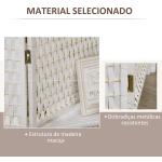 Biombo de 4 Painéis Dobrável Separador de Ambientes Divisor de Ambientes com Prateleiras 181x180cm Branco