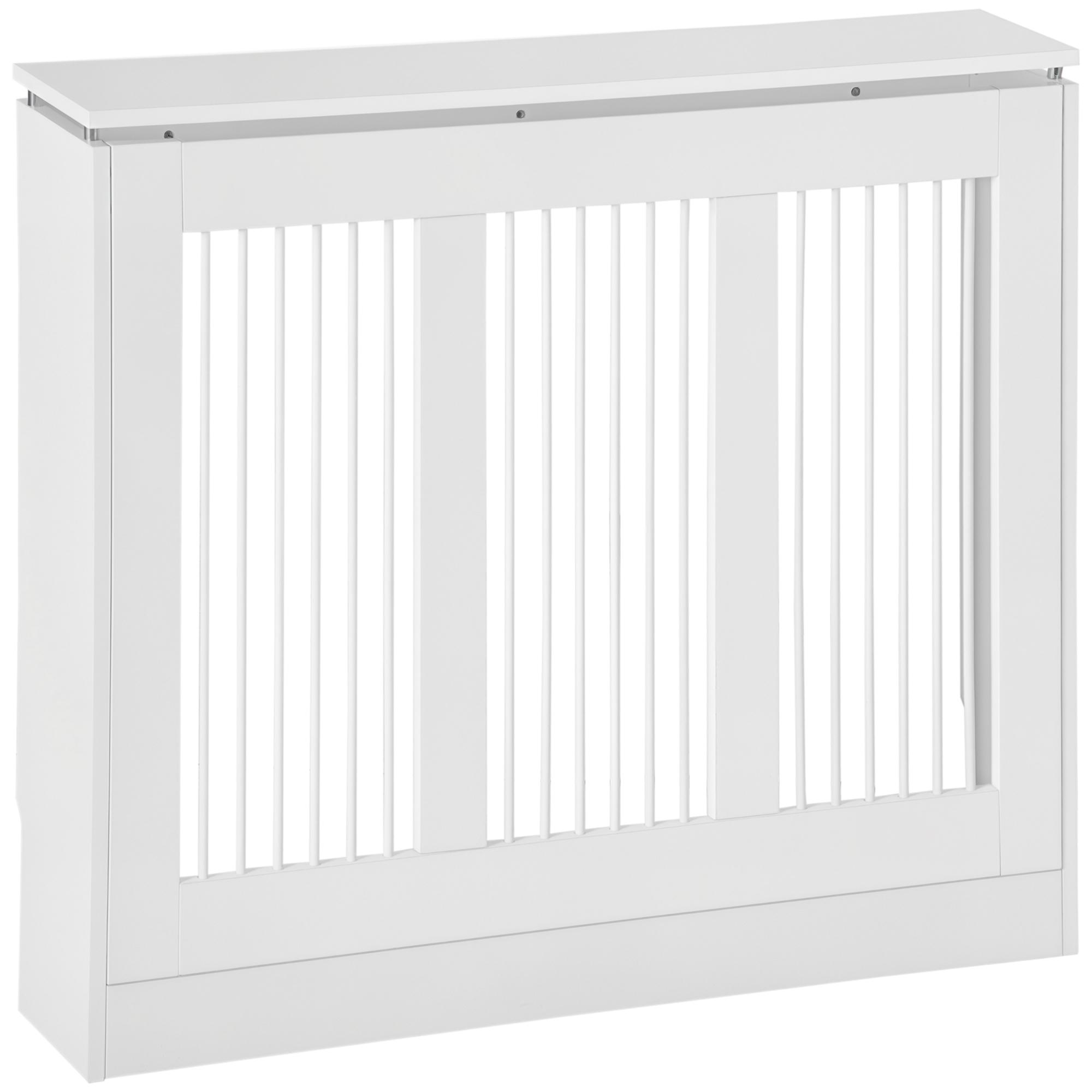 Cobertura de Radiador Branca 90x18x84 cm Cobertura de Radiador de MDF Desenho Modern para Sala de Estar Dormitório Branco