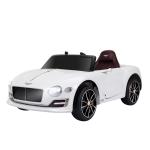 Carro elétrico infantil com licencia de Bentley GT para crianças acima de 3 anos com controle remoto 2 velocidades com faróis musica 108x60x43 cm Branco