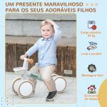 Bicicleta sem Pedais para Crianças de 12 - 36 Meses Bicicleta de Equilíbrio com Assento Ajustável 56x27x39 cm Verde
