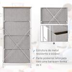 Cómoda Organizador com 4 Gavetas de tecido para sala de estar quarto 45x30x92cm