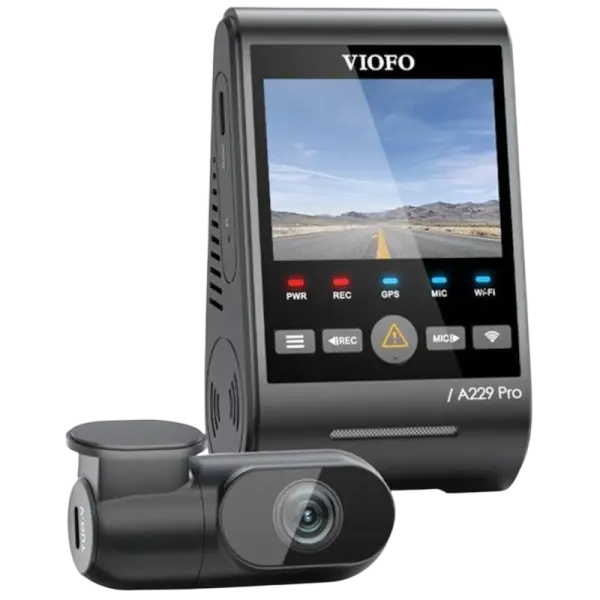 Gravador de Vídeo 4K Ultra HD 2160p + Câmara Traseira 2K Quad HD 1440p A229 PRO 2CH - VIOFO