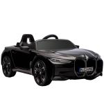 Carro Elétrico para Crianças BMW i4 12V com Controlo Remoto Música MP3 Ecrã Luzes e Cinto de Segurança 115x67x45 cm Preto