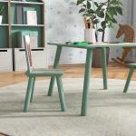 Conjunto de Mesa e Cadeiras para Crianças de 3 Peças Mesa Infantil com 2 Cadeiras Conjunto de Móveis para Atividades Verde