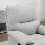 Poltrona Reclinável de Sala de Estar Poltrona Relax Reclinável Manual com Apoio para os Pés 89x98x101 cm Cinza