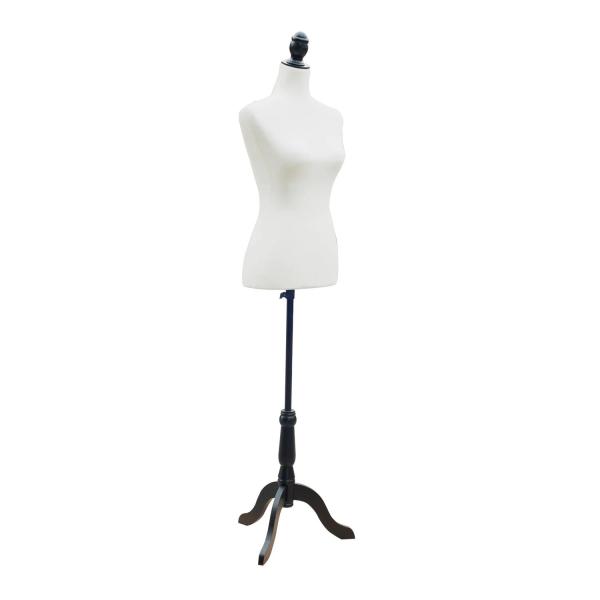 Manequim Feminino de Costura Manequim de Exibição com Altura Ajustável 130 - 168cm Branco