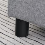 Apoio para os Pés de Sala de Estar Banco Retangular com Estrutura de Madeira para Sala de Estar 40x30x24 cm Cinzento