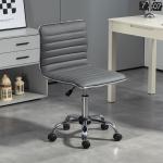 Cadeira de Escritório sem Apoio para os Braços Cadeira de Escritório Giratória com Altura Ajustável 48x52x78 - 90 cm Cinza