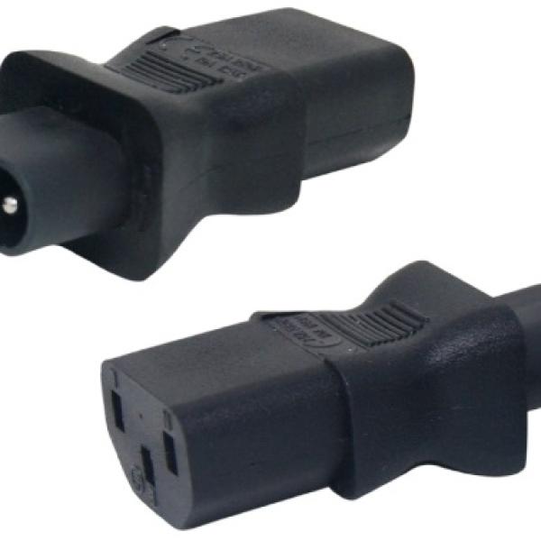 Ficha Alimentação Adaptadora Tripolar Femea (IEC - 320 - C13) - Ficha Tipo 8 Macho (IEC - 320 - C8)