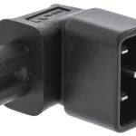 Ficha Alimentação Adaptadora 90/270º Tripolar Macho (IEC - 320 - C14) - Ficha Tipo 8 Macho (IEC - 320 - C7)