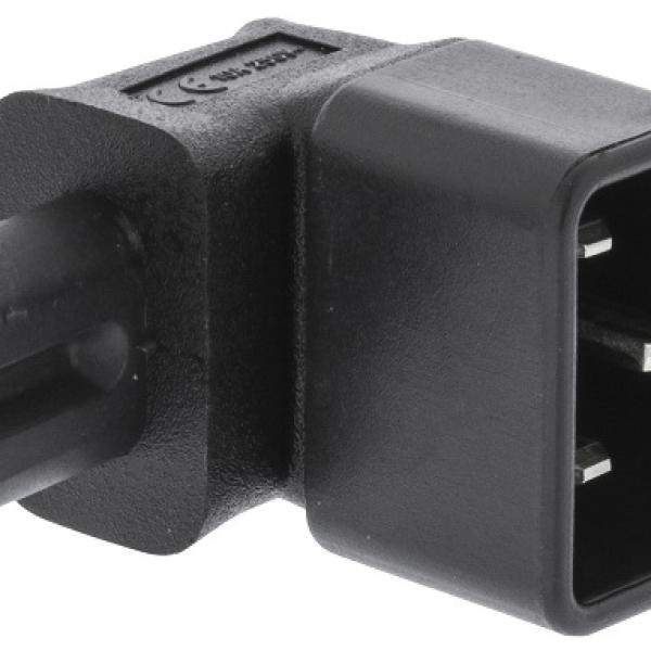 Ficha Alimentação Adaptadora 90/270º Tripolar Macho (IEC - 320 - C14) - Ficha Tipo 8 Macho (IEC - 320 - C7)