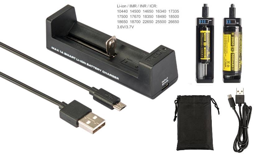 Carregador Baterias/Pilhas Multifunções Litio LI - ION - XTAR