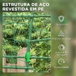 Arco para Plantas Trepadeiras 206 cm Estrutura de Jardim para Plantas Trepadoras ao Ar Livre com Estrutura de Aço Verde