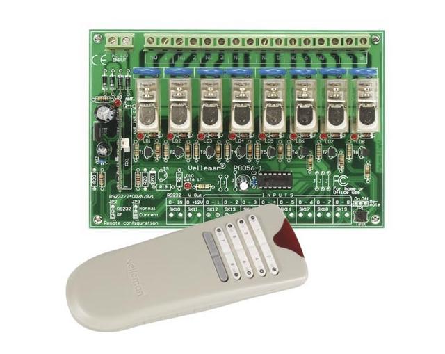 Módulo Sistema de Controlo Remoto RF de 8 Canais - VELLEMAN