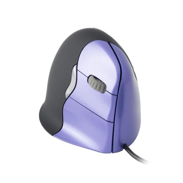 Rato Vertical Óptico 4 Right Small 2600DPI (Preto/Roxo) - EVOLUENT