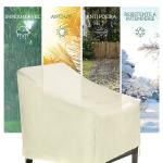 Capa de Proteção para Cadeiras Cobertura de Móveis Cadeira Impermeável Exterior, Jardim Proteção contra Chuva e Sol 68x87x77 cm 600D Oxford Tecido