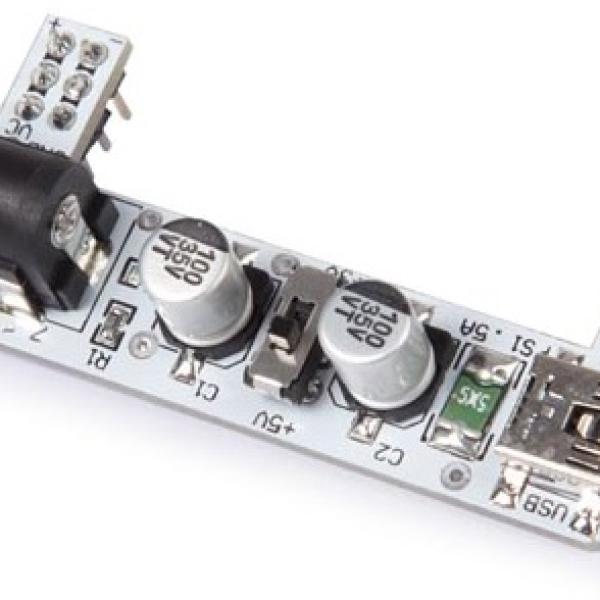 Módulo Alimentação 2 Canais p/ Placas de Ensaio de 3,3V/5V Compatível c/ Arduino - WHADDA WPM424