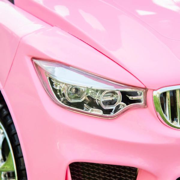 Carro Andador para Crianças de 18 - 36 Meses com Faróis Música Buzina Volante Compartimento de Armazenamento e Alça para Empurrar 63,5x28x36 Rosa