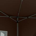 Tenda de Jardim com Paredes Laterais Amovíveis Janelas Porta com Fecho de Correr e Bolsa de Transporte 295x295x196 - 258 cm Café