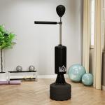 Punching Ball de Boxe com Altura Ajustável com Barra Giratória 360° e Base Preenchida 88x48x155 - 205 cm Preto