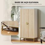 Armário de Cozinha com 2 Portas e 12 Compartimentos Design Moderno com 5 Prateleiras Ajustáveis Branco