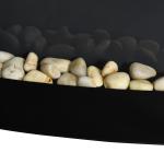 Lareira Elétrica de Parede com Efeito de Chama Realista Luzes LED e Potência Ajustável 1000W/2000W 89,2x13,5x48cm Preto