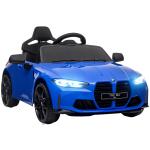 Carro Elétrico para Crianças BMW M4 12V com Controlo Remoto Faróis Buzina Música e Velocidade 3 - 5 km/h 108x69,5x51 cm Azul