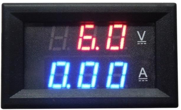 Voltimetro/Amperímetro Digital LED (4,5...100VDC / 0...10Amp)