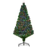 Árvore de Natal Artificial 150 cm Árvore de Natal com Fibra Óptica e Suporte Metálico Decoração de Natal Ø75x150 cm Verde