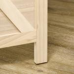 Biombo de 4 Painéis Separador de Ambientes Dobrável 152x1,7x144,5 cm Painéis com Orifícios para Pendurar Madeira