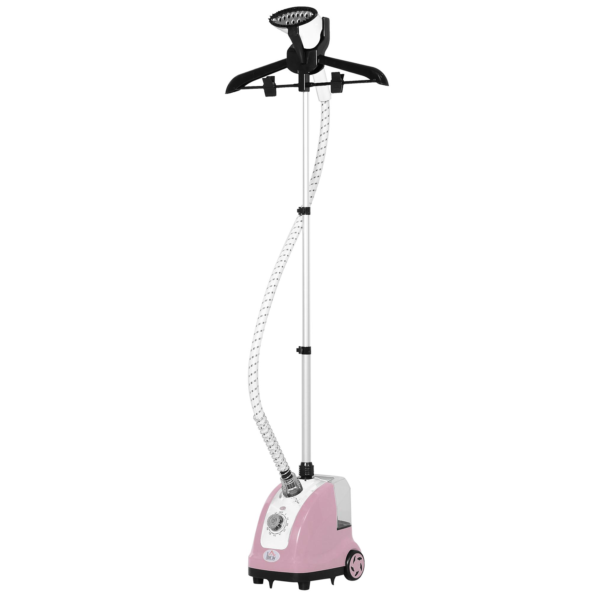 Ferro de Engomar a Vapor com Depósito de 1,4L e Temperatura Ajustável em 11 Níveis 26x21,5x146 cm Rosa