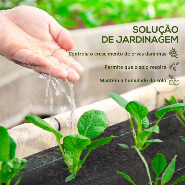 Rolo de Malha Anti - Ervas 2x50 m Malha Geotêxtil 130 g/m² para Controlo de Ervas Daninhas de Jardim Malha Anti - Ervas Preta