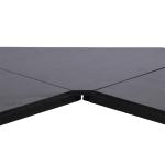 Secretária em Forma de L Secretária para Escritório com Estrutura de Metal Secretária de Canto 150x150x76 cm Preto