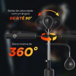 Punching Ball de Boxe com Altura Ajustável com 2 Bolas de Velocidade Barra Giratória 360° e Base Preenchida 88x50x160 - 230cm Preto