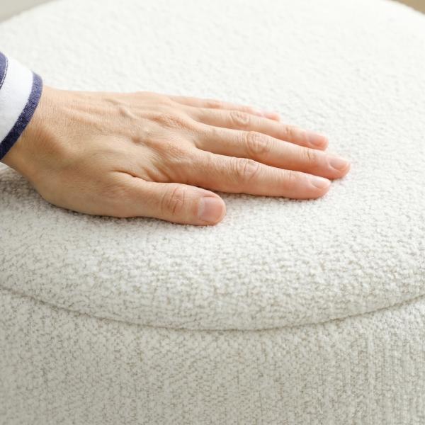 Conjunto de 2 Puffs de Arrumação Estofados em Chenille e PU Assento Acolchoado para Entrada Quarto Cinzento e Creme