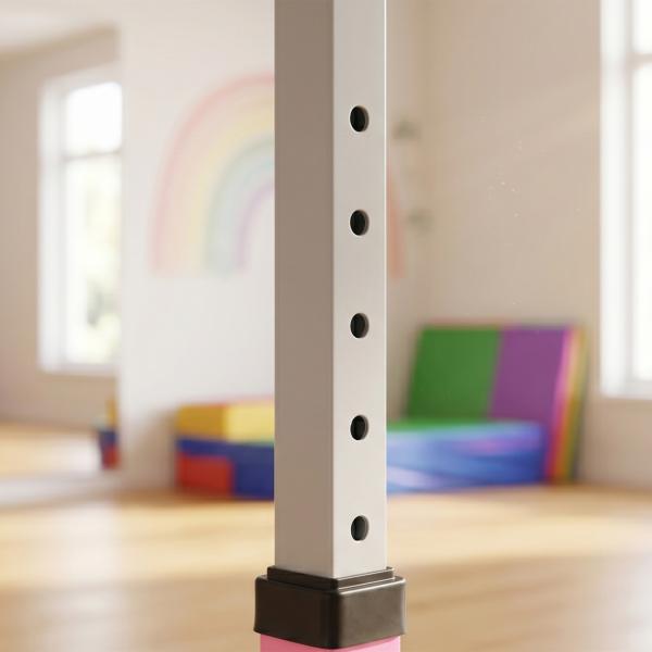 Barra de Ginástica para Crianças com Altura Ajustável 92 - 150 cm Barra Horizontal de Ginástica 197x121x150 cm Rosa